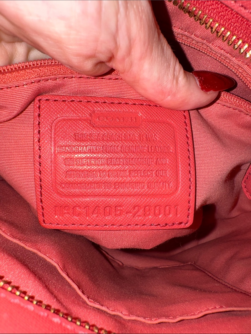 Coach Madison Mini North South Tote Crossbody Saffiano Leather Pink Coral - Picture 8 of 16